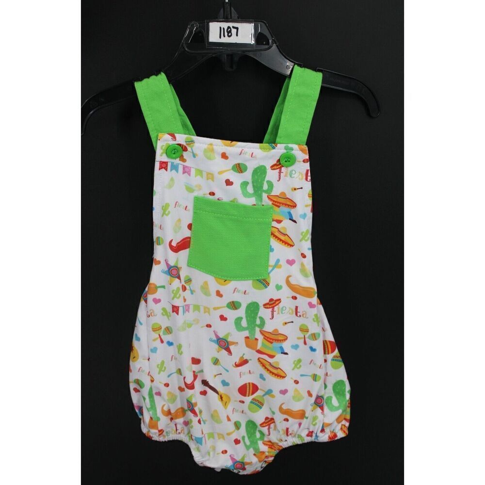 SASSY STITCHES BABY BUBBLE OUTFIT Mexican  Theme 2T